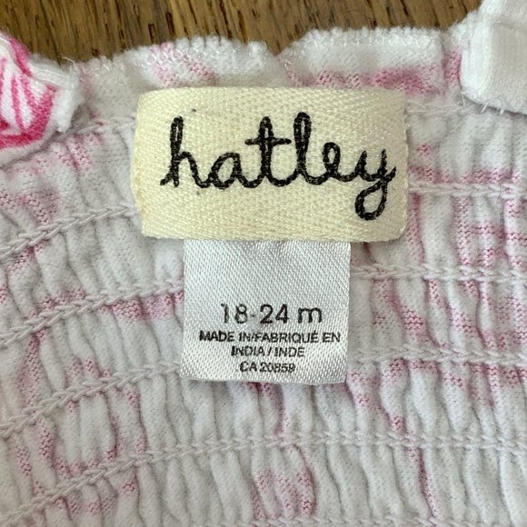 HATLEY Seahorse Sun Dress Girls 18-24 Mos Toddler Girl Beachy White Pink Pockets - Picture 6 of 6